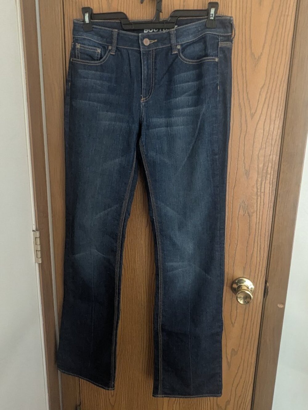 Curvy Low Rise Bootcut Dark Wash New York & Company Denim Jeans-10 Tall